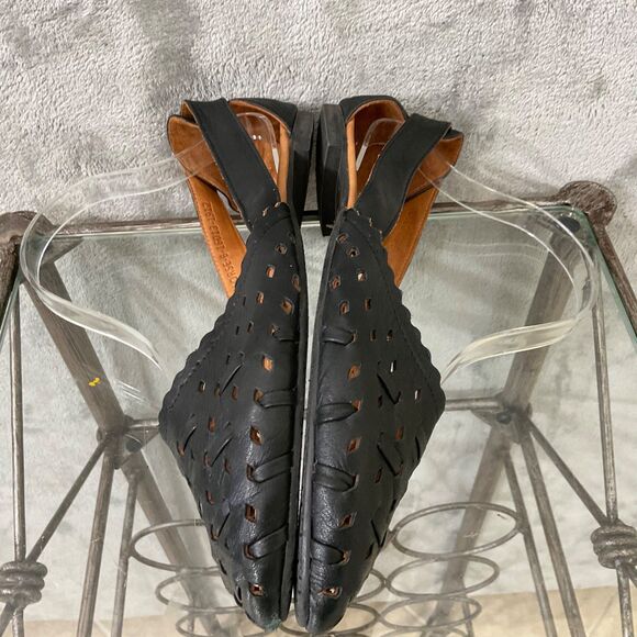 Spring Step DELORSE Shoes Black Leather Flats Sandals Women's 40/US 9 - Picture 7 of 13